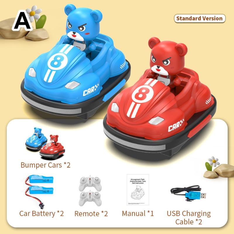 2.4G Bumper Battle Rc Car With Led Music Ejecting Plush Toys Parent-Child Competitive Racing Game For Boys Kids Outdoor Toys