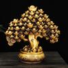 Wealth Tree Chinese Pure Copper Bring Lucky Money Tree Ornaments Pot Tree Living Room Office Desktop Decoration