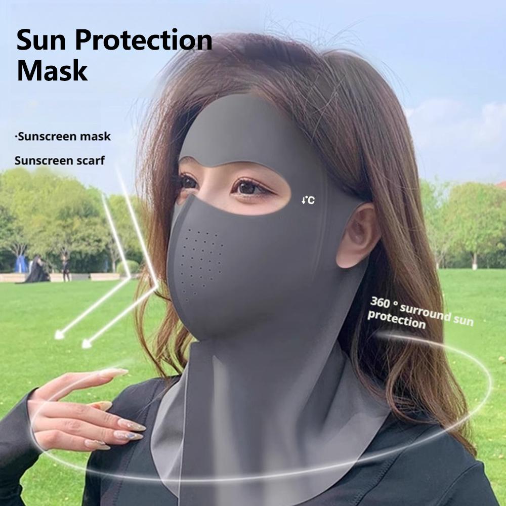 Güneş Kremi Maske Anti-UV İz Bırakmayan Yaz Maskesi Nefes Alabilen Buz Hissedilen Güneşlik Yüz Koruma Erkek Kadın Bisiklet Spor Maskesi