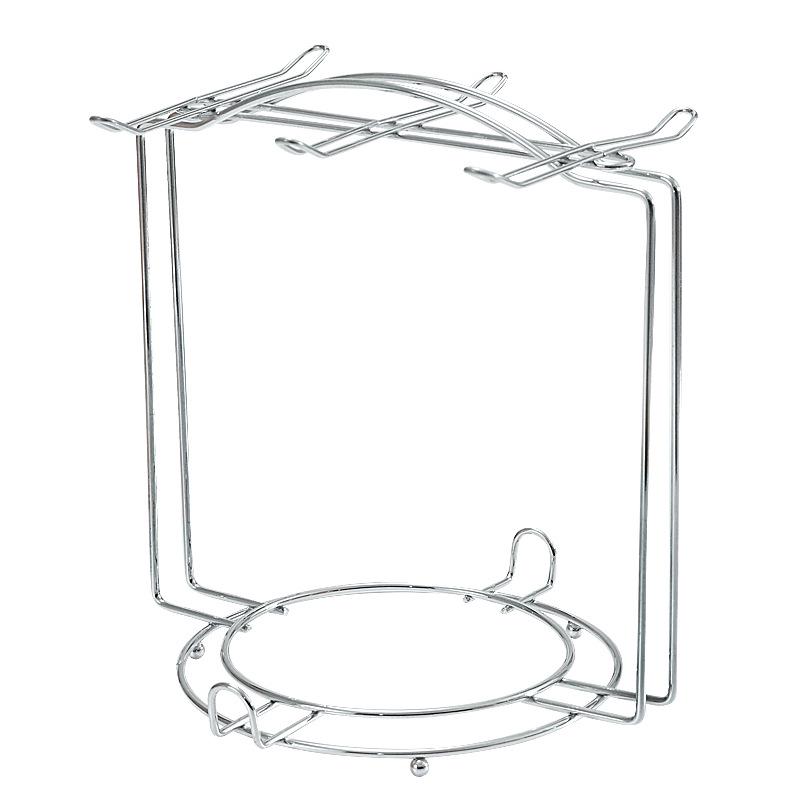 Chrome-Plated Wrought Iron Hanging Coffee Cup Holder - Nail-Free Kitchen Storage Solution