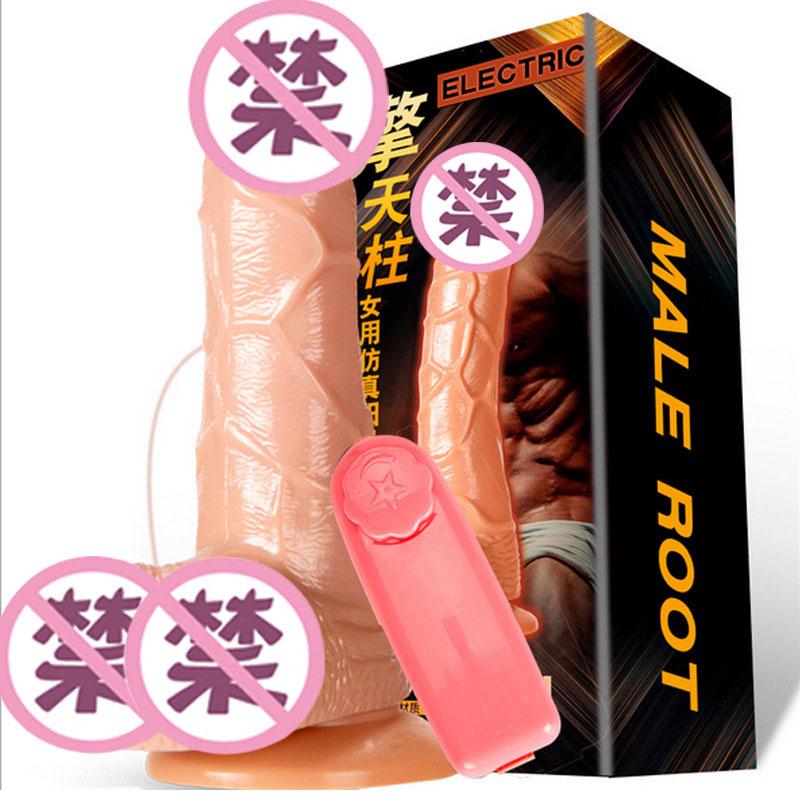 Dildo Vibrator Erotisches Sexspielzeug Realistischer riesiger Penis Starker Saugnapf Vibratoren für Frauen Vibrierende Produkte für Erwachsene Sexshop