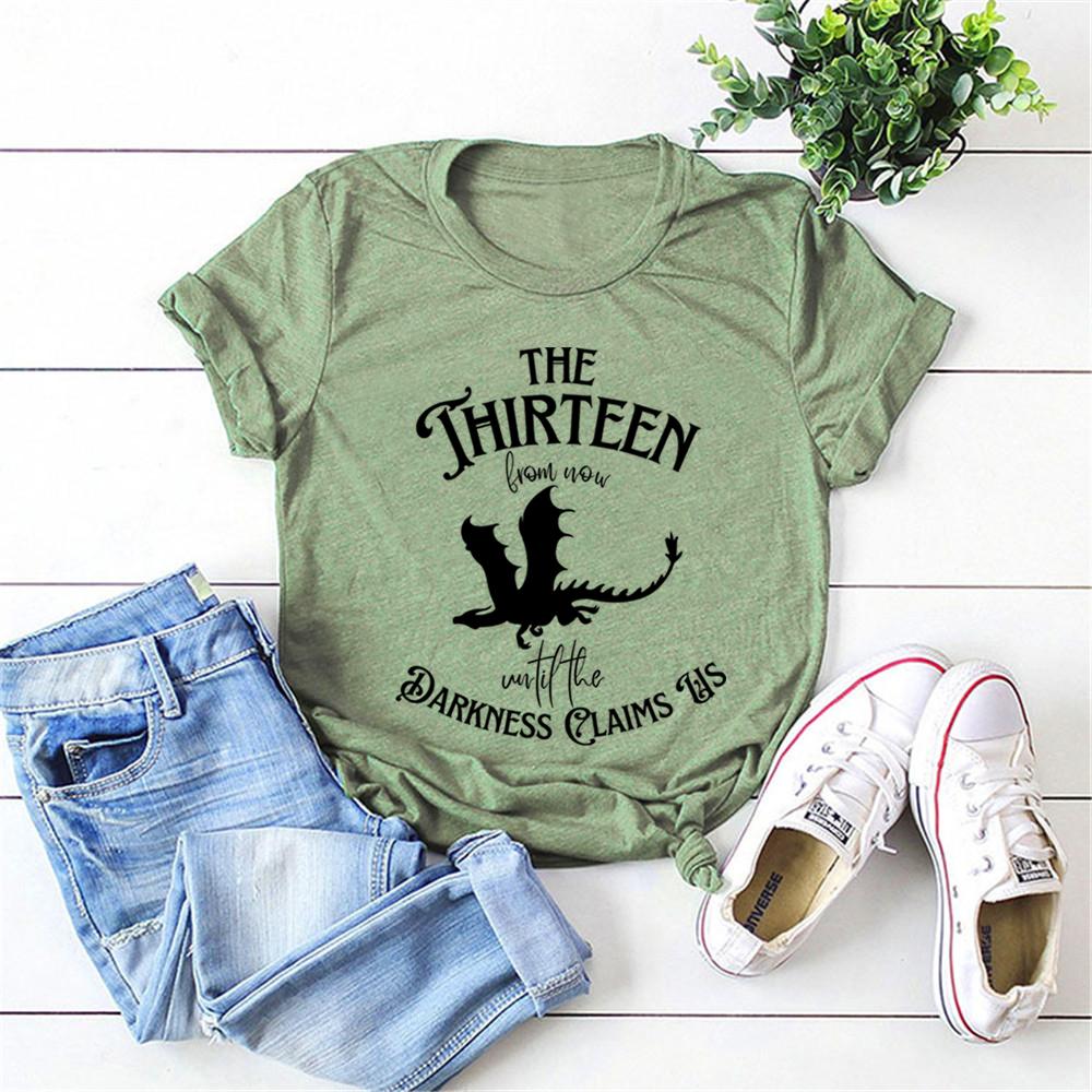 The Thirteen Tshirt From Now Until The Darkness Claims Us Sarah J Maas Shirt Dragon Throne of Glass Book Lover Tops Fans Gift