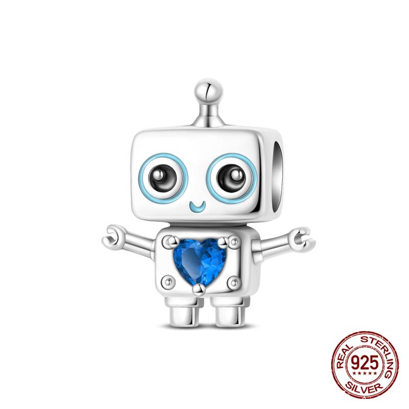 New 100% Copper Summer Coconut Beach Travel Ai Robot Charms Fit Originalbracelet Diy Jewelry Making Women Gift