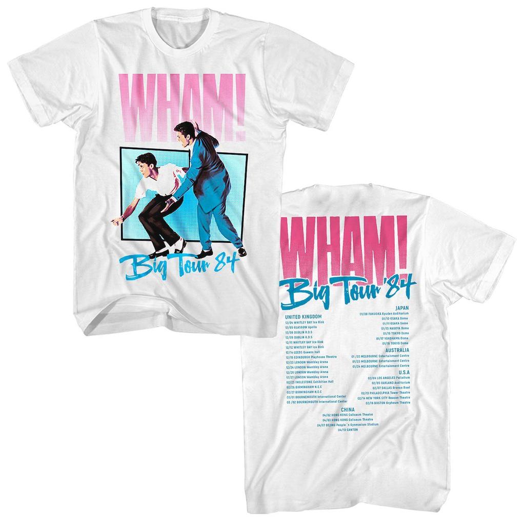 Wham Mighty Band George Michael Rock Retro Casual TShirt Mens and Womens Luxury Brand Top 2026 New Band