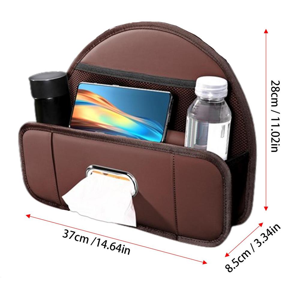 

Car Seat Organizer Partition Design Car Travel Accessories Functional Storage For Family Adventures Waterproof Car Organizers коричневый
