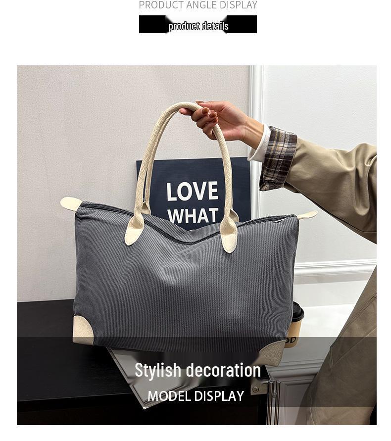 Versatile Large Capacity Casual Tote: Portable Single Shoulder Bag for Commuting or Short Trips