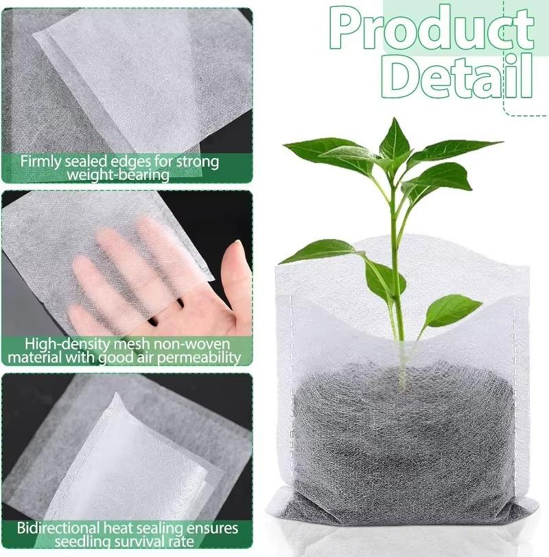 Degradable Non-woven Plants Nursery Bag for Flower Fruit Vegetable Sapling Seed Bags Growing Pots Planting Pouches Garden Tools