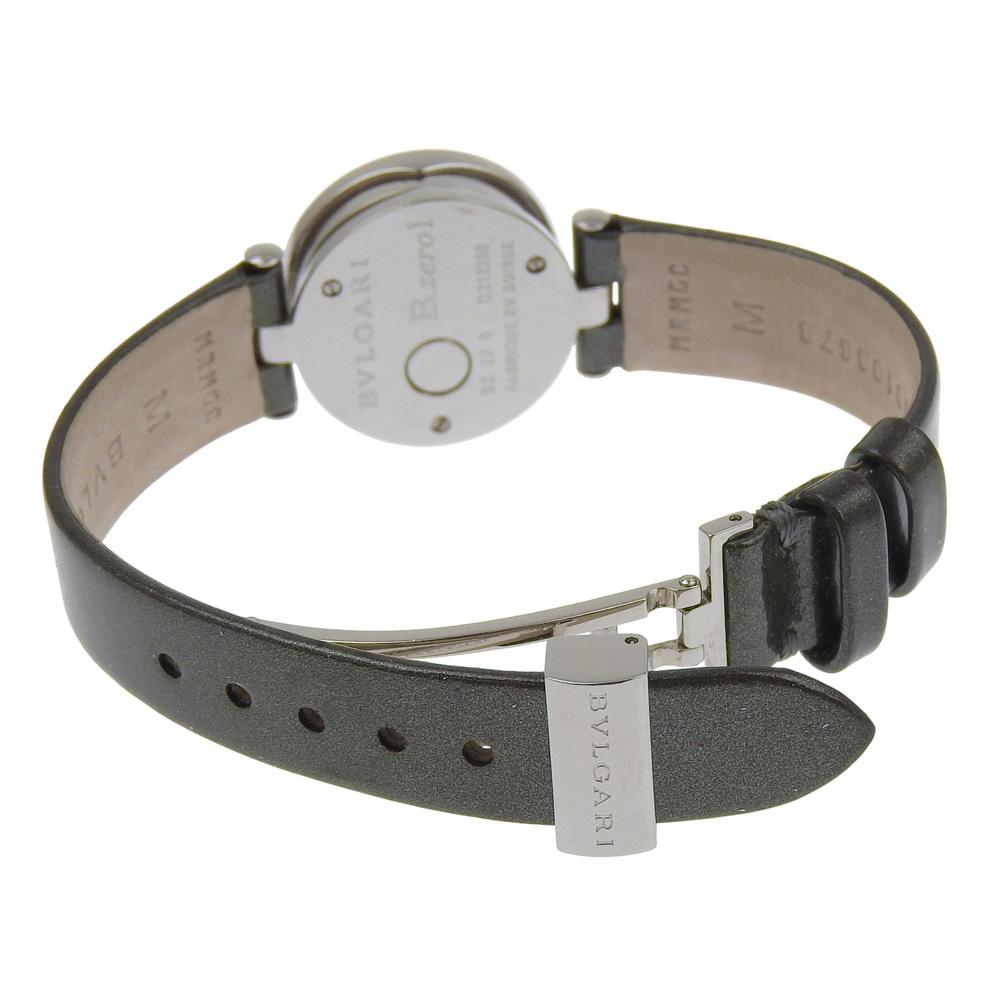 Bvlgari Bzero1 Watches BZ22S B Zero One 12P Diamond Blue shellDial Stainless Steel/leather Quartz Analog Display Women Used