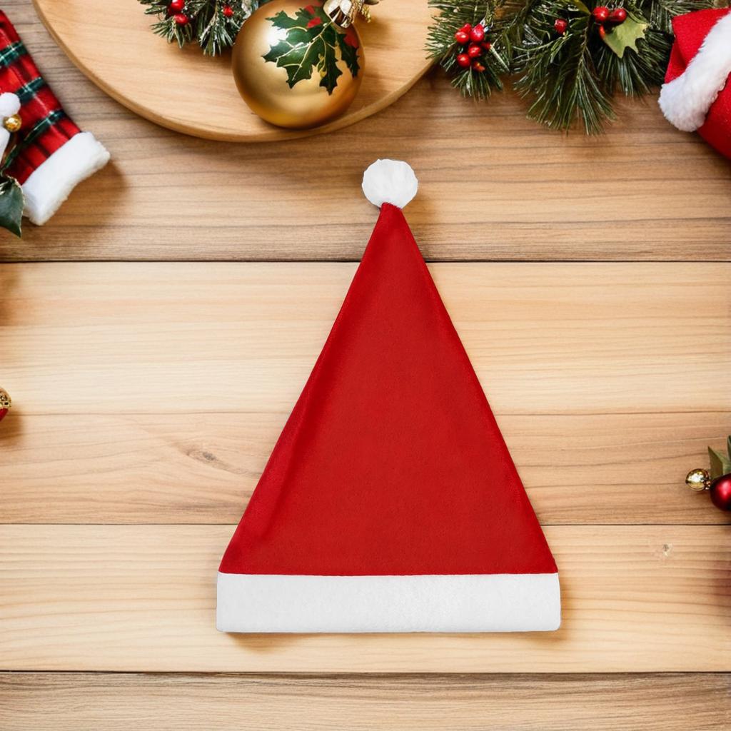 25Pcs Santa Hats Adult Christmas Hat Holiday Party Headwear Xmas Costume Accessories Photo Booth Props Christmas Decorations