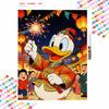 Disney Donald Duck Chinese New Year Fireworks Diamond Paint Painting Art Kit Handmade DIY5D Home Decor Gift