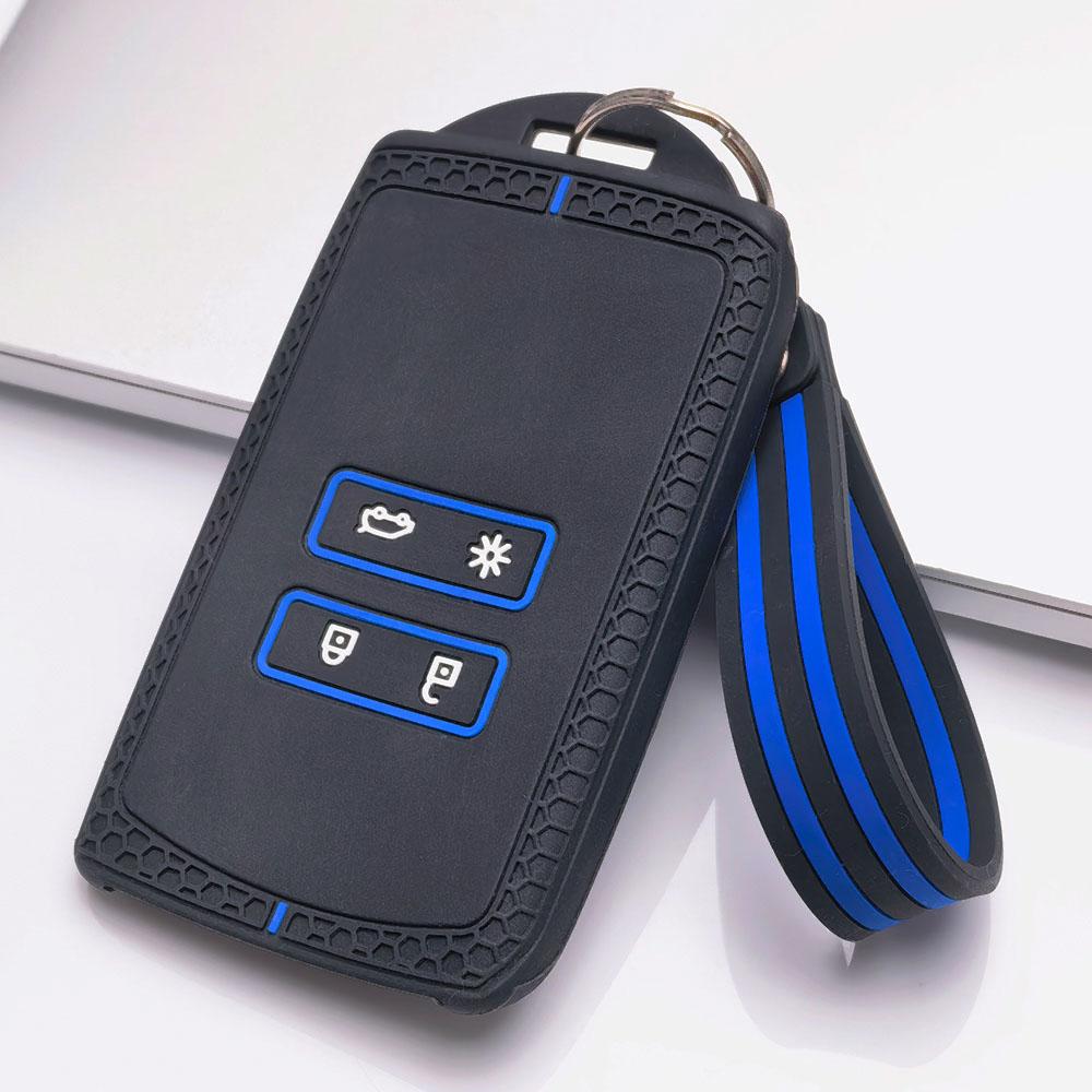 Key Cover for Renault Koleos Kadjar Arkana Clio Megane Captur Zoe Scenic with Keychain Anti-Scratch Guard Shockproof Protection Soft Grip Texture