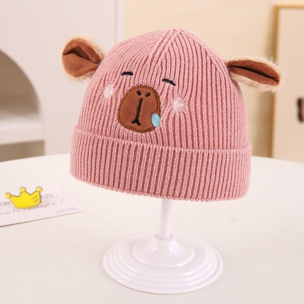 Capybara Baby Mütze Wolle Baby Strickmütze NEU Gehäkelte Mützen Herbst und Winter