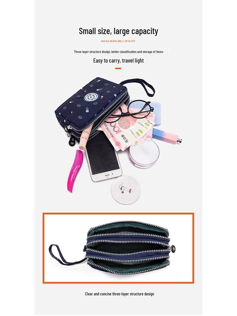 Women's Fashion Canvas Cell Phone Crossbody & Wristlet Handbag