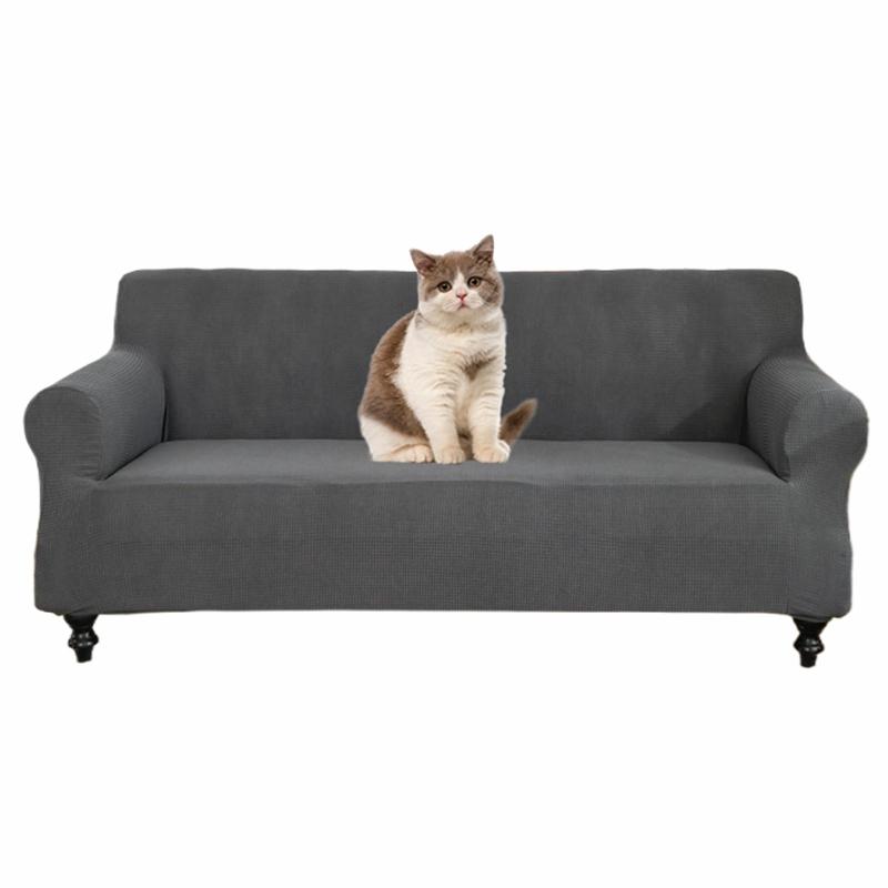 Sofa Überzug Elastisch Für Wohnzimmer Zuhause Jacquard Stretch Überwürfe Ecksofa Abdeckungen 1/2/3/4 Sitzer L Form Kostenloses Einkaufs-Pad 1Seat 90-130CM