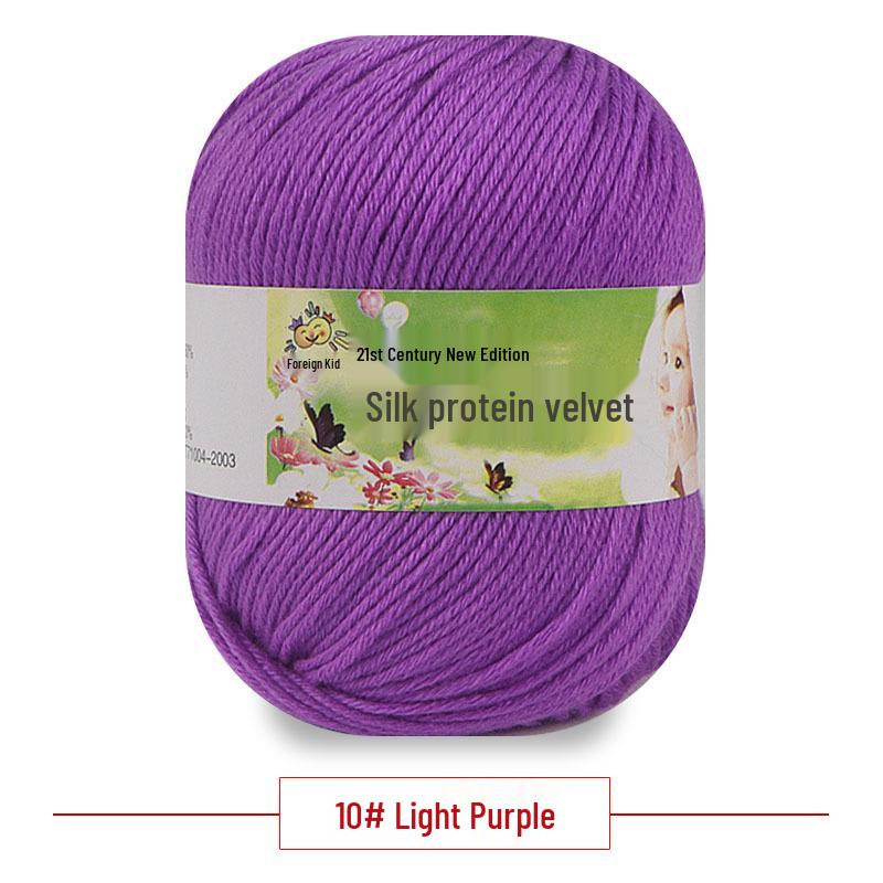 Silk Protein Baby Milk Cotton Yarn for Infant Sweaters, Hats, Shoes, Doll Crochet, and DIY Knitting Projects