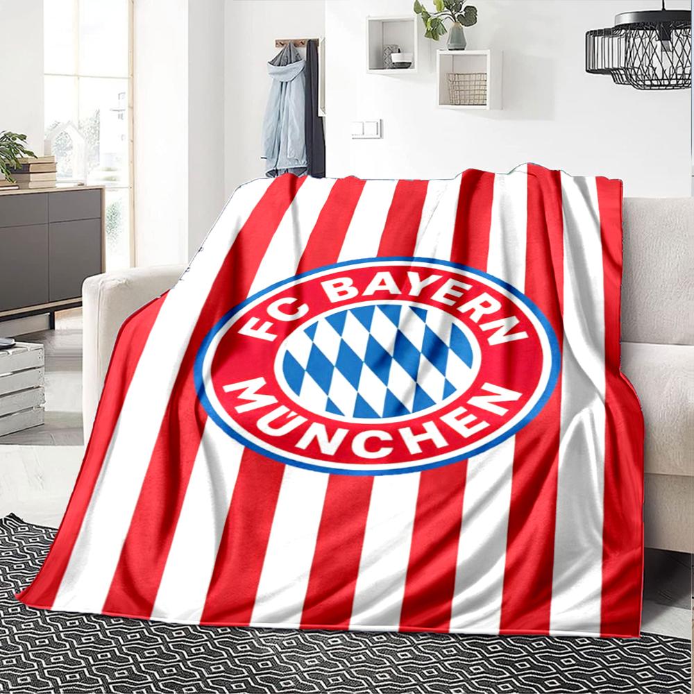 Bayern Munich Theme Printed Blanket - Perfect for Couch, Bed, Travel & Outdoor Use | Machine Washable, Cozy & Durable.