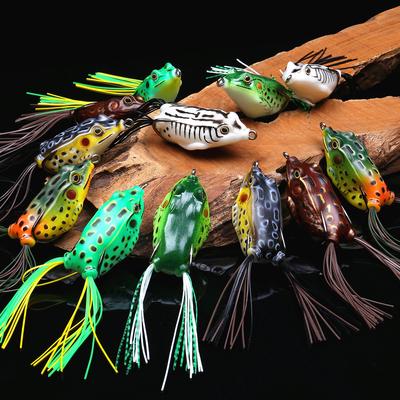 Esche da pesca a rana cava esche morbide in acqua dolce per la pesca d'acqua dolce in acqua salata con testa di serpente spigola