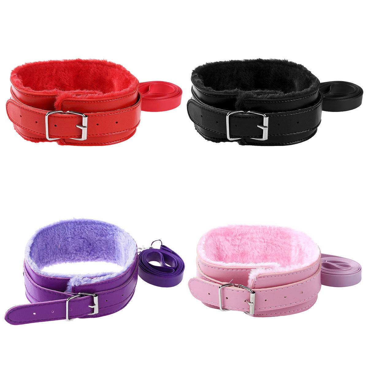 Collier Choker En Cuir PU Avec Chaîne Et Laisse - Accessoire Pour Jeux De Rôle Adulte