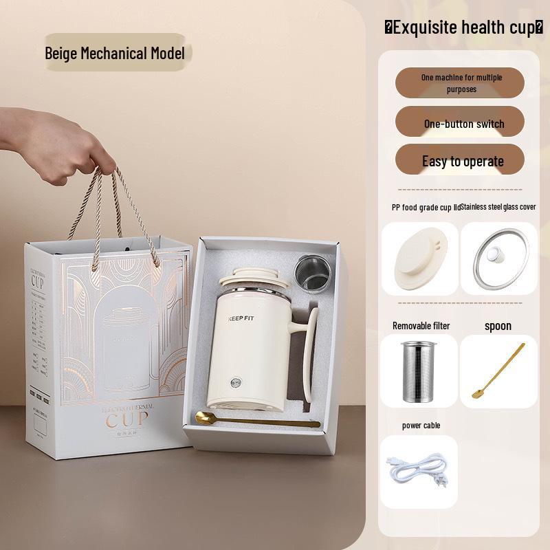 Multi-Use Smart Electric Insulated Travel Cup: Cook, Heat, Stew, and Warm Drinks