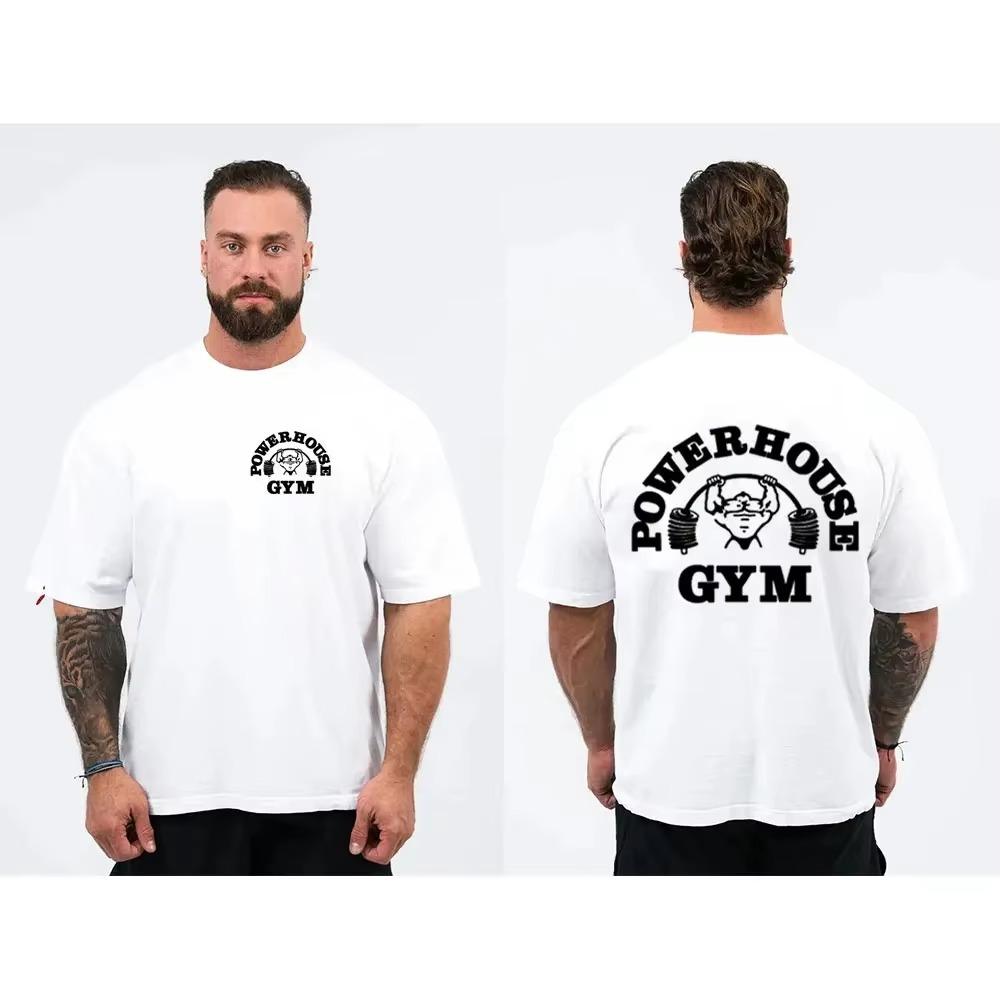 Summer Gym T-Shirts Cotton Oversized Men T Shirt Graphic Print Sport Women Tee High Quality Fashion Men's Clothes