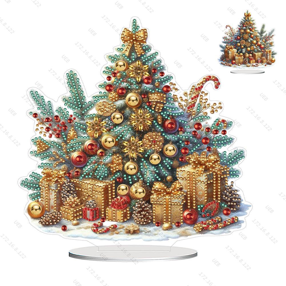 5D DIY Diamond Painting Ornament Christmas Snowman Xmas Tree Diamond Embroidery Christmas Decoration Mosaic Diamond Art Kit