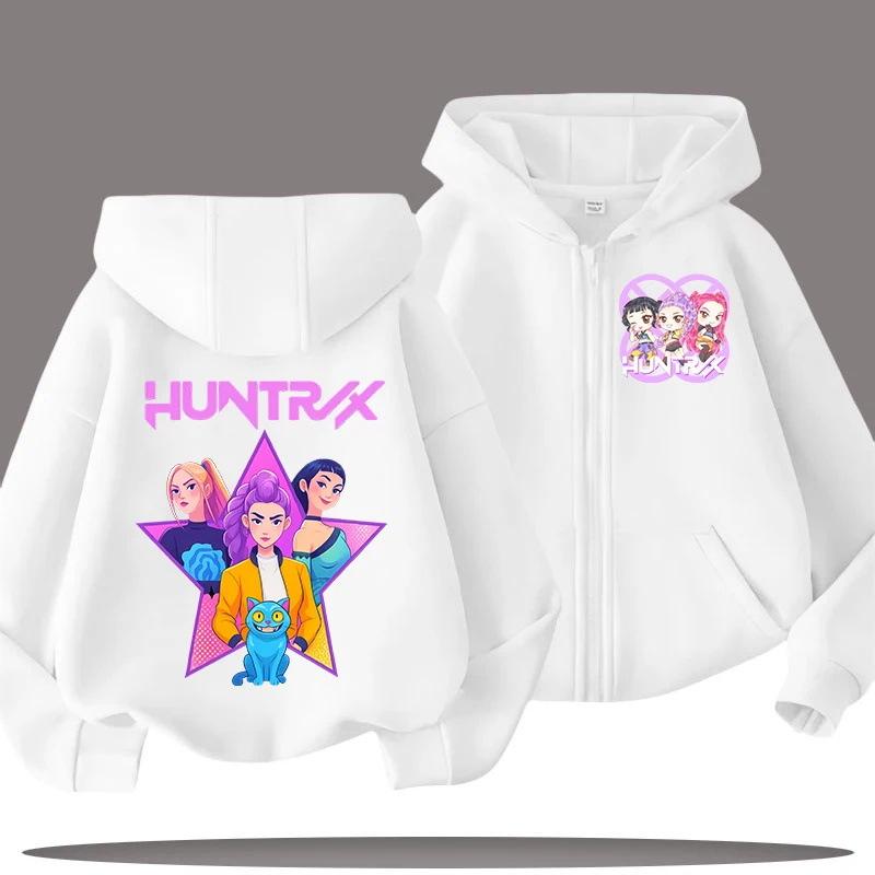 2026 New Boy Sweatshirt Zipper Hoody Baby Top Zip Up Sweatshirts Saja Boys Kpop Demon Hunters Hoodie Children Clothes Kid Girl