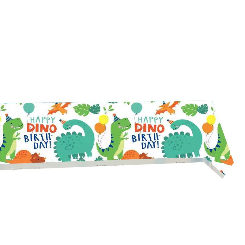Dinosaur-Themed Birthday Party Disposable Tableware Set: Paper Plates, Cups, and Napkins for Girls