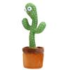 Magic Dancing Cactus Plush Toy Voice Replay Colorful LED Lights Sing Talk Dance Funny Interactive Birthday Gift for Adults