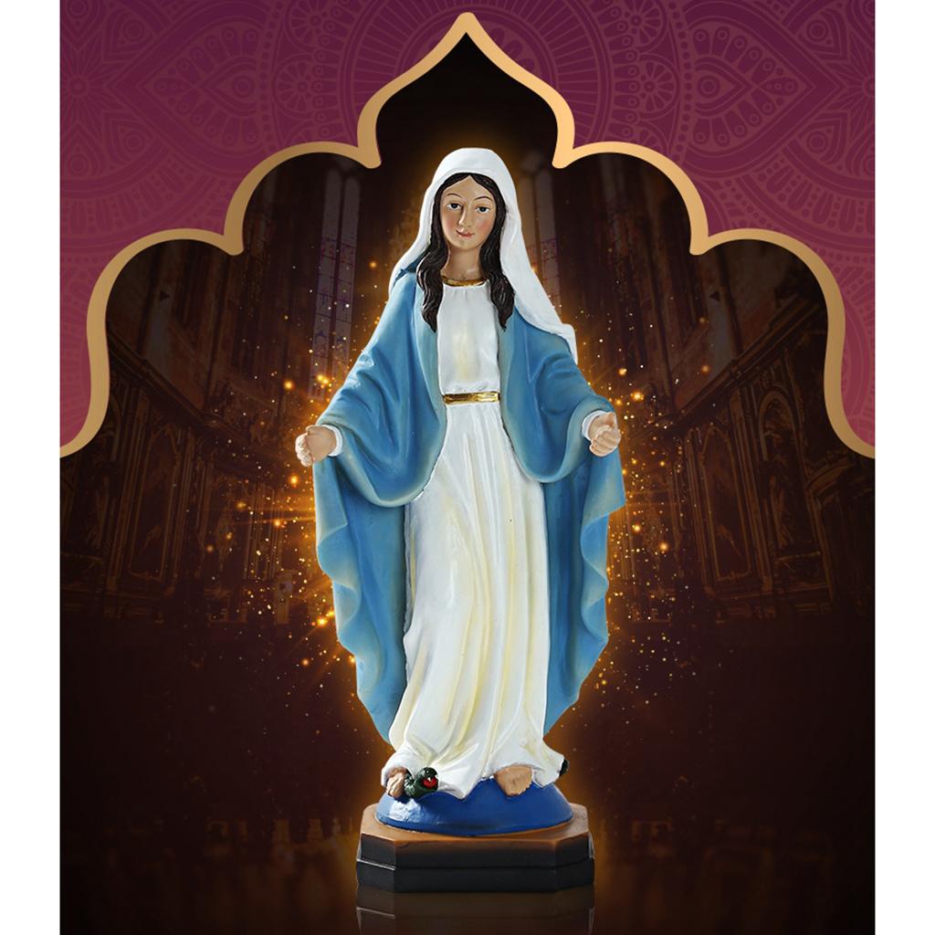 8'' Virgin Mary Religious Figurine Christian Sculpture Home Decoration Gifts