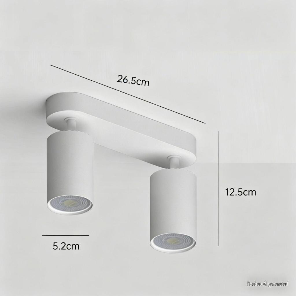 Round GU10 Surface Mounted Spotlight, Anti-Glare Minimalist Ceiling Downlight for Living Rooms, Aisles, and Cloakrooms