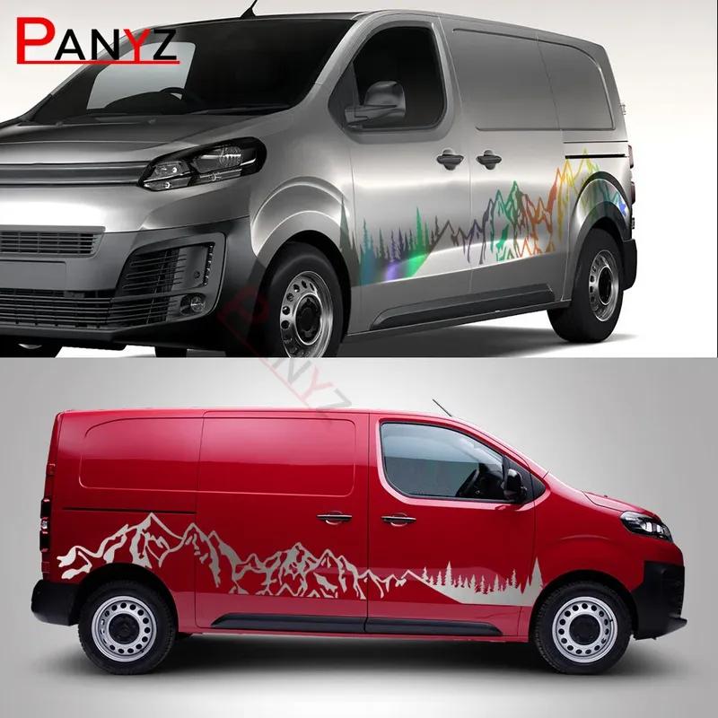 2Pcs/Lot Car Stickers Motorhome Camper Van For Peugeot Expert Fiat Scudo Citroen Jumpy DIY Graphics Decals Tuning Accessories