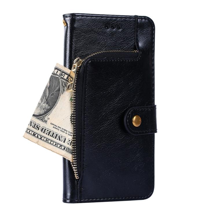 For iPhone 11 Pro Max Zipper Bag PU + TPU Horizontal Flip Leather Case with Holder & Card Slot & Wallet & Lanyard