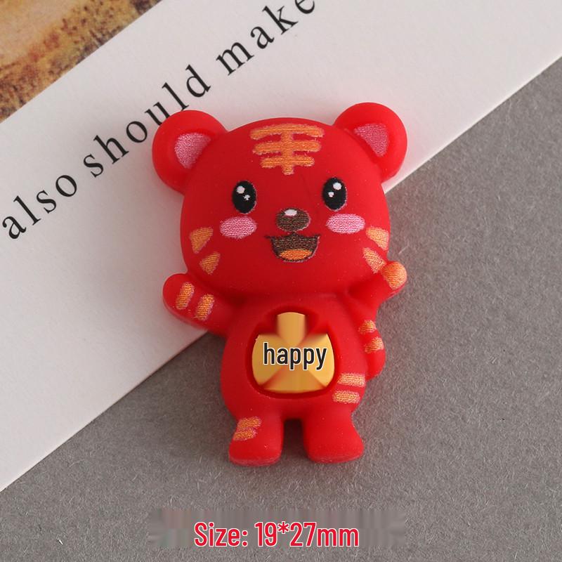 Tiger Series Resin Accessories: Phone Case, Headwear, Hair Clips, Car Decor, Stickers