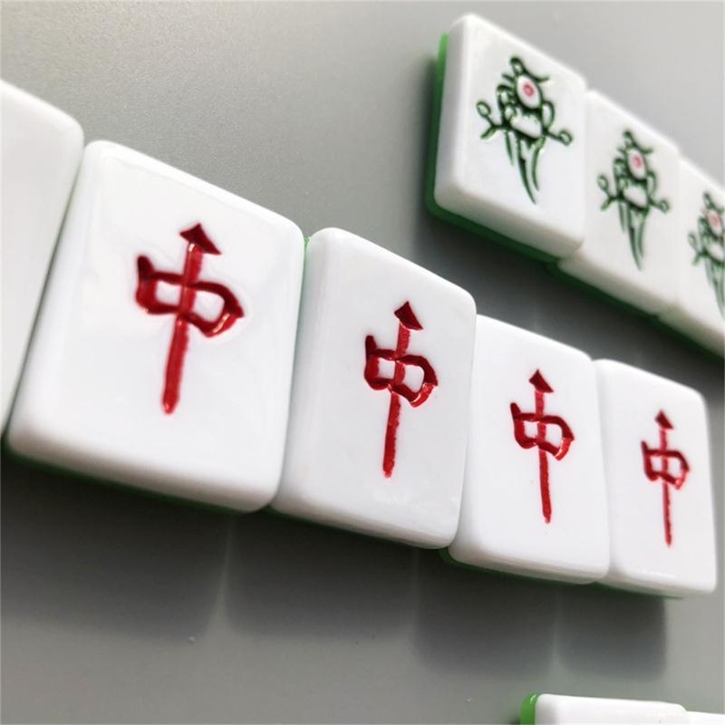 Colorful Mini Mahjong Tile Magnets 4/5Pieces Set for Refrigerator and Office Decors Miniature Board Game Charm Magnets B03E