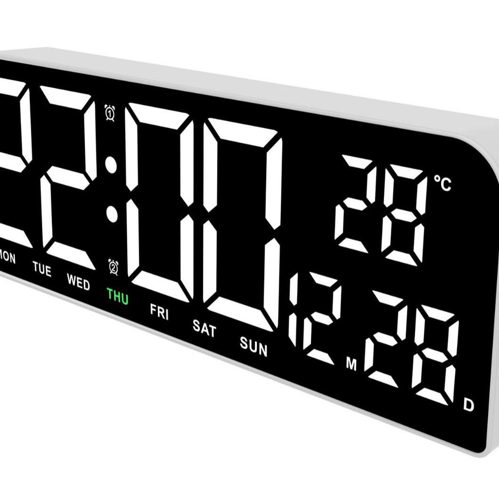 Large LED Desktop Alarm Clock with Hanging Option - Creative Table Clock with Simple Design