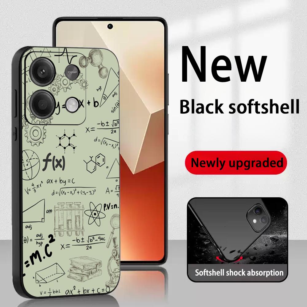Cool formula equation cool pattern Phone Case For Redmi Note 14 13 12 11 Pro Plus S 5G 14C A3 Soft Black Phone Cover
