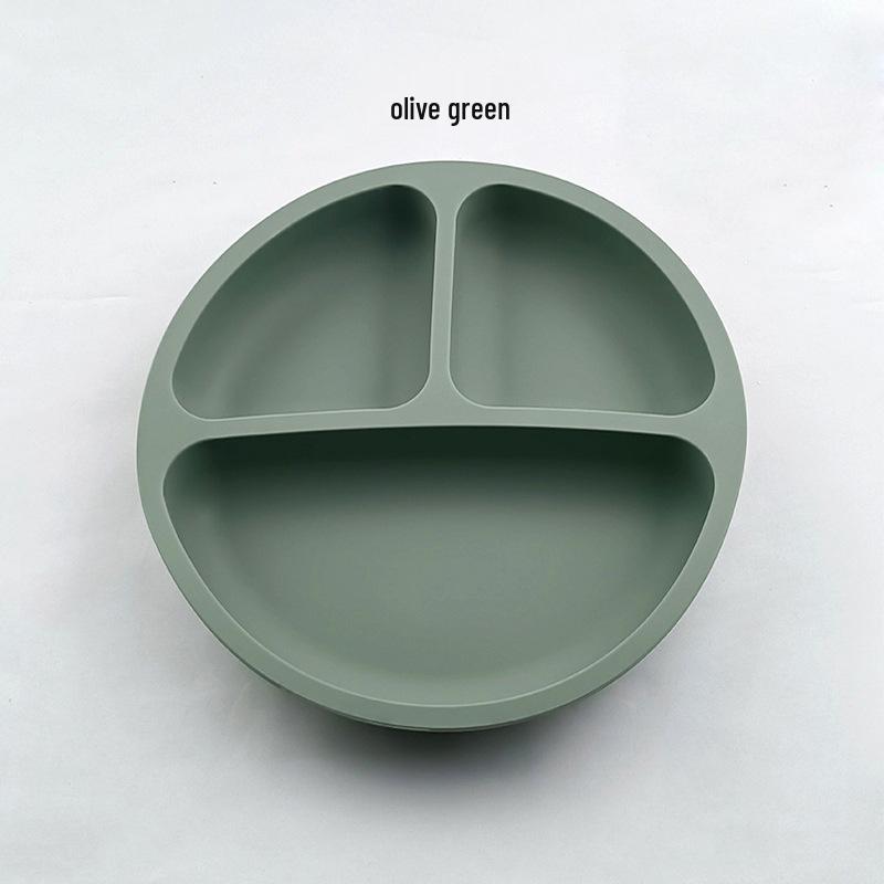 Silicone Bear Ears 3-Compartment Suction Plate for Kids