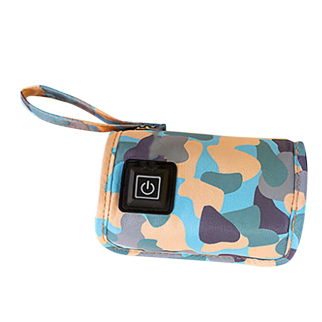 USB Milk Bottle Warmer Bag Size Temperature Adjustable Portable Feeding Bottle Warmer 5V 2A Blue