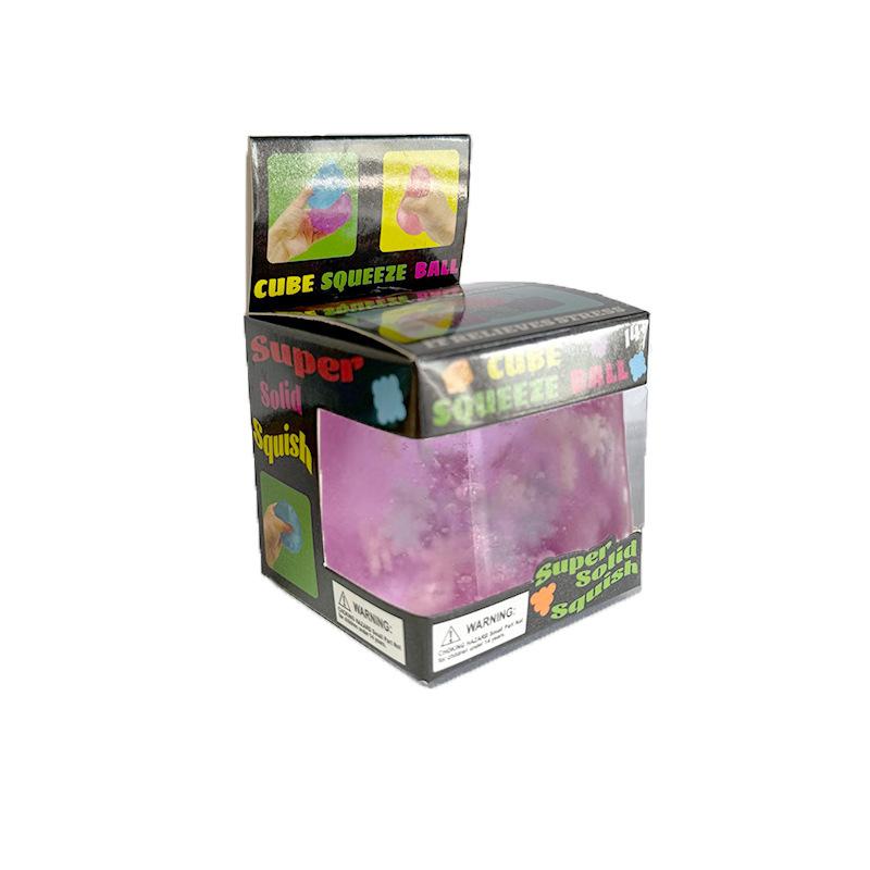 1Pcs Slow Rebound Stress Relief Ball Decompression Fidget Toy Luminous Snowflakes Ice Cube Anti-Stress  Toys For Adults