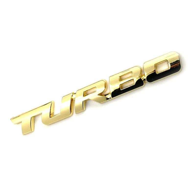 3D Car Sticker Turbocharged Turbo Metal Badge Car Modification Accessories Rear Marked Side Marking Decorative Car Sticker