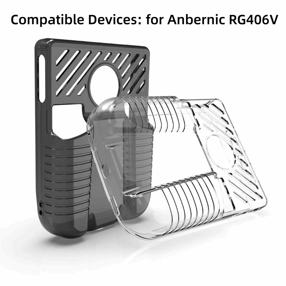 TPU Transparent Case Anti-fall Anti-scratch Protective Cover Shockproof Protector Handheld Console Shell for Anbernic RG406V