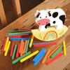 Wooden Stacking Blocks, Montessori Balance Toy, Wood Animal Building Game for