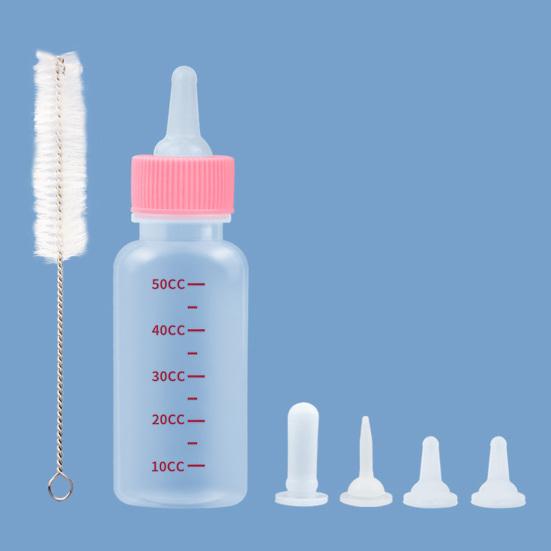 6 buc. 50 ml biberon transparent rezistent la lapte pentru mușcături pentru pisici, cântar pentru cățeluș, pentru animale de companie, pisică, hrănitor pentru câini, provizii pentru animale de companie