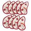 9pcs Golf Iron Cover Durable PU Golf Iron Head Covers Headcover Fortune Cat Embroidered