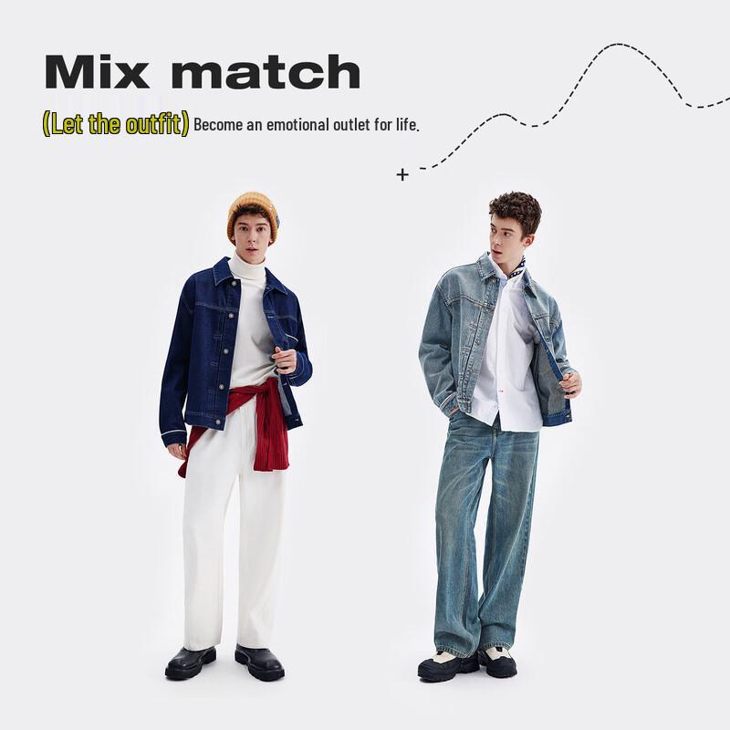 NVG·YOUNG Men's Washed Denim Workwear Jacket