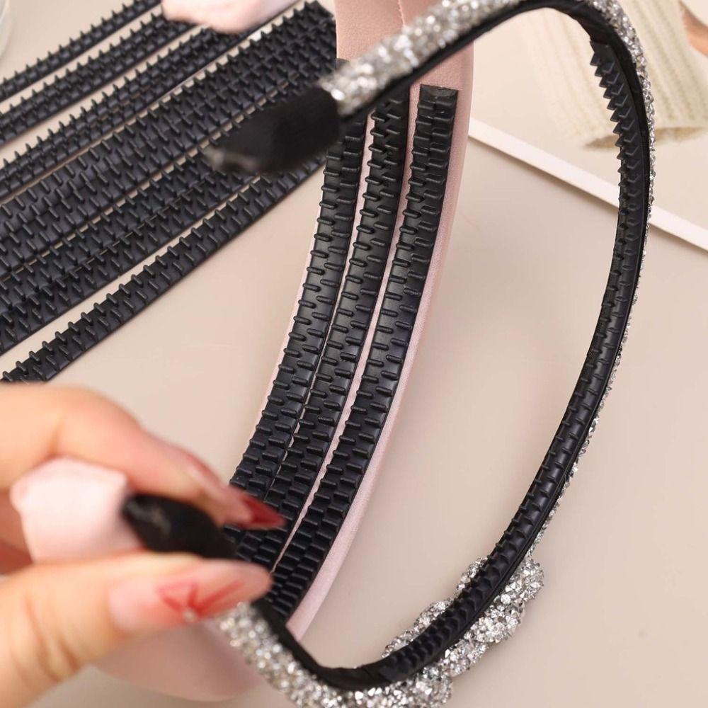 5Pcs Black Headband Anti-slip Strip Hairpin Anti Slip Teeth  Hairband Manufacture Accessories
