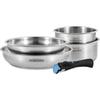 Cookware Set - Induction - - AM2189 - 18/10 Stainless Steel - 5 Pieces - Removable Handle