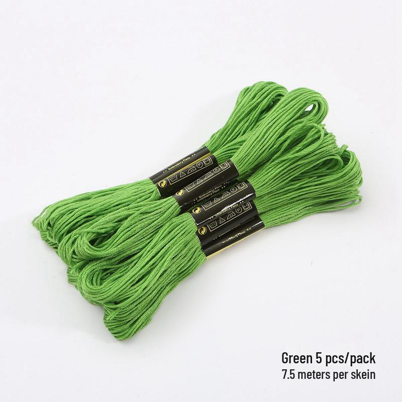 Weißer Blume Baumwollstickgarn: 6-fädiges Kreuzstich-Bastelpaket