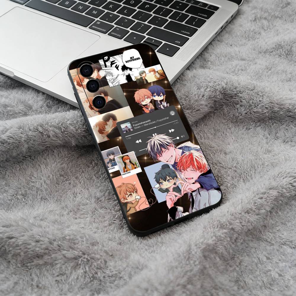 BL- Anime Ritsuka-Mafuyu Sato -Given Weiche Silikon-Handyhülle für Samsung Galaxy A73/A71/A72/A70/A53/A52/A51 - Schwarz