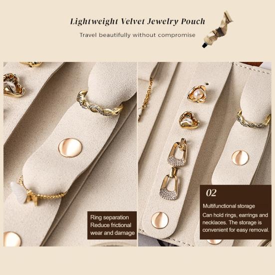 Schmuckkästchen Mehrere Fächer Gebürstete Oberfläche Kompakt Tragbar Reise-Schmuckorganizer Leichte Zubehör-Etui